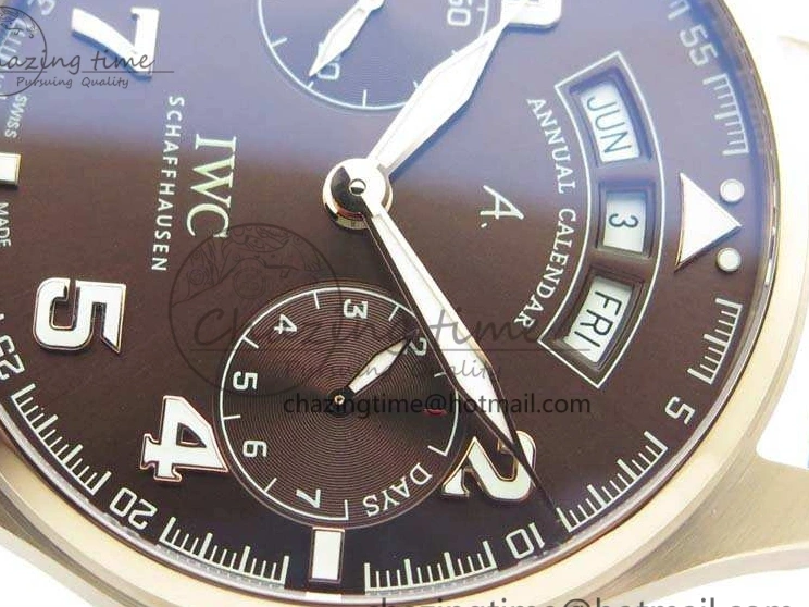 MIROTIME 0510 Popular Big Pilot Real PR IW502706 RG YLF 1:1 Best Edition Brown Dial On Calfskin Strap A 7223